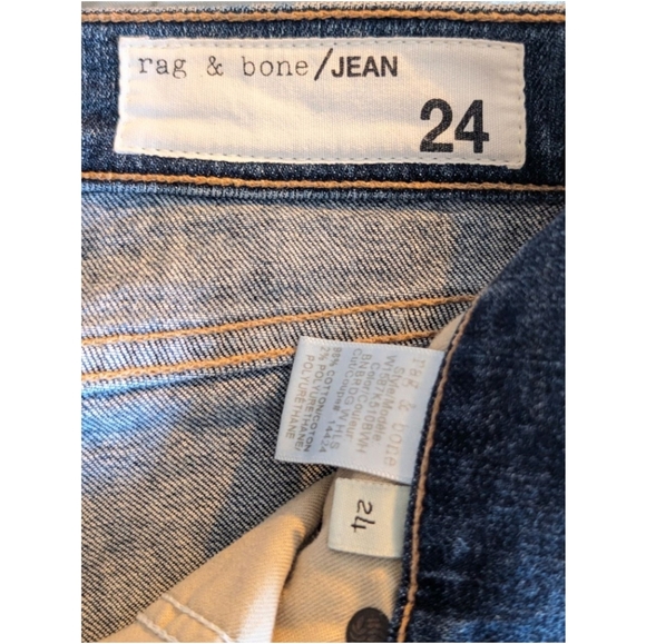 LIKE NEW Rag & Bone 10 In. Dre Destroyed Released Hem Skinny Jeans, size 24x30 - Picture 7 of 16